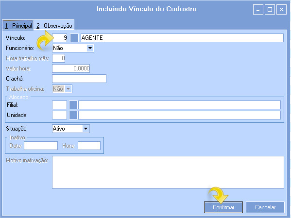 Vinculo de Agente